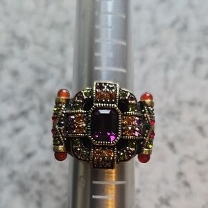 Heidi Daus Multicolor Gemstone Ring Size 8